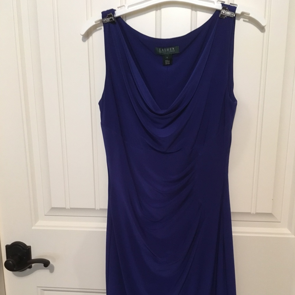 Bundle of Lauren RL sapphire dress w/ Black shrug